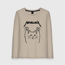 Лонгслив хлопковый женский METALLICA МЕТАЛЛИКА, цвет: миндальный