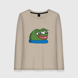 Лонгслив хлопковый женский Pepe happy Пепе хеппи, цвет: миндальный