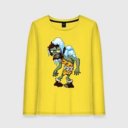 Лонгслив хлопковый женский Cold Zombie, цвет: желтый