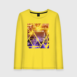 Лонгслив хлопковый женский Половое воспитание Sex Education, цвет: желтый