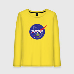 Лонгслив хлопковый женский Pepe Pepe space Nasa, цвет: желтый