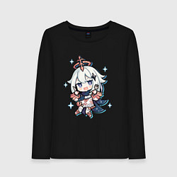 Лонгслив хлопковый женский Paimon тян, цвет: черный