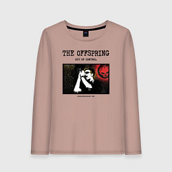 Лонгслив хлопковый женский The Offspring out of control, цвет: пыльно-розовый
