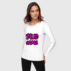 Лонгслив хлопковый женский Squid Game Pinker, цвет: белый — фото 2