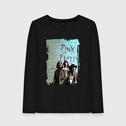 Лонгслив хлопковый женский PINK FLOYD, постер, цвет: черный