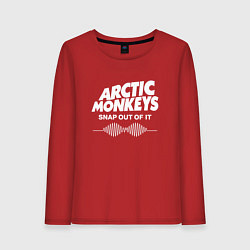 Лонгслив хлопковый женский Arctic Monkeys, группа, цвет: красный