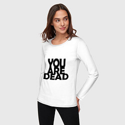 Лонгслив хлопковый женский DayZ: You are Dead, цвет: белый — фото 2