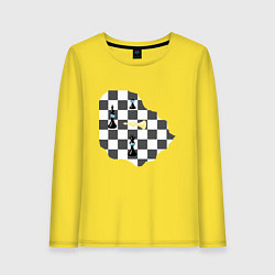 Женский лонгслив Шахматы в маске