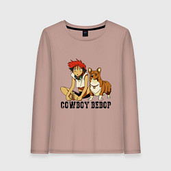 Лонгслив хлопковый женский Эйн & Эд, цвет: пыльно-розовый