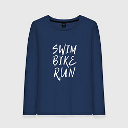 Женский лонгслив SWIM BIKE RUN