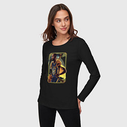 Лонгслив хлопковый женский Kevin Durant Golden State Warriors, цвет: черный — фото 2