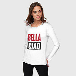 Лонгслив хлопковый женский Bella Ciao - Money Heist, цвет: белый — фото 2