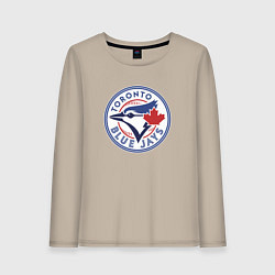 Лонгслив хлопковый женский Toronto Blue Jays, цвет: миндальный