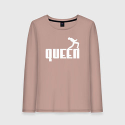 Лонгслив хлопковый женский Queen Куин, цвет: пыльно-розовый