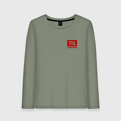 Лонгслив хлопковый женский TILL LINDEMANN NEW LOGO, цвет: авокадо