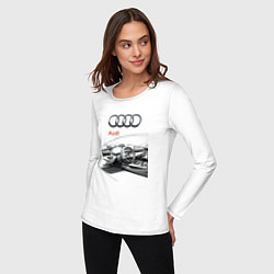 Лонгслив хлопковый женский Audi salon concept, цвет: белый — фото 2