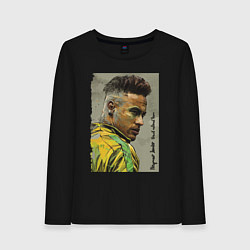 Лонгслив хлопковый женский Neymar Junior - Brazil national team, цвет: черный