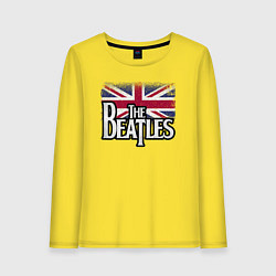 Лонгслив хлопковый женский The Beatles Great Britain Битлз, цвет: желтый