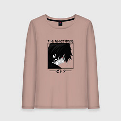 Лонгслив хлопковый женский Хвост Феи Fairy Tail, Зереф Zeref, цвет: пыльно-розовый