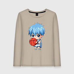 Лонгслив хлопковый женский Чиби Тецуя Куроко, цвет: миндальный