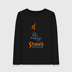 Лонгслив хлопковый женский Senior Shawa Developer, цвет: черный