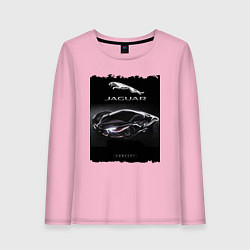 Лонгслив хлопковый женский Jaguar concept, цвет: светло-розовый