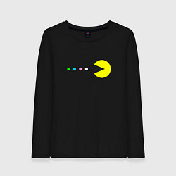 Лонгслив хлопковый женский Pac - man Для пары, цвет: черный