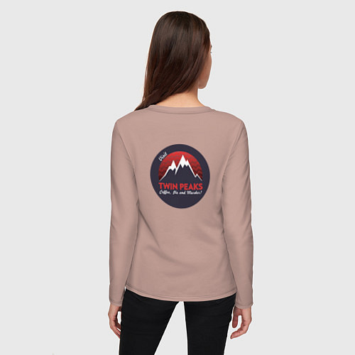 Женский лонгслив Твин Пикс 2022 ltd / Пыльно-розовый – фото 4
