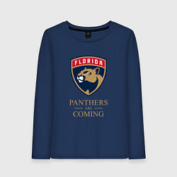 Женский лонгслив Panthers are coming Florida Panthers Флорида Панте