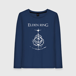 Лонгслив хлопковый женский Elden ring лого, цвет: тёмно-синий