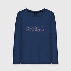 Лонгслив хлопковый женский FC Barcelona - Multicolor 2022 Barca, цвет: тёмно-синий