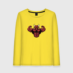 Женский лонгслив Бык качок Bull jock