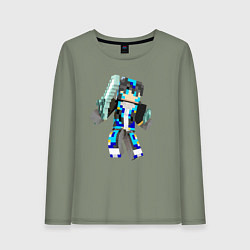 Лонгслив хлопковый женский Minecraft Warrior!, цвет: авокадо