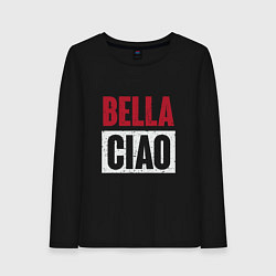 Лонгслив хлопковый женский Style Bella Ciao, цвет: черный