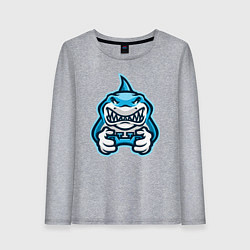 Лонгслив хлопковый женский Shark player, цвет: меланж