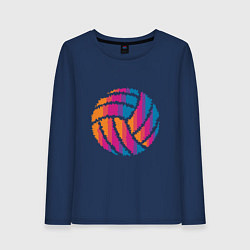 Лонгслив хлопковый женский Ball Volleyball, цвет: тёмно-синий