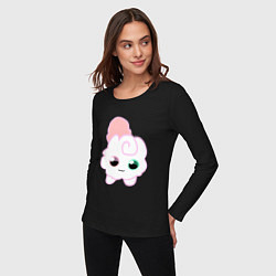 Лонгслив хлопковый женский Toca Kitchen котик, цвет: черный — фото 2