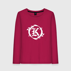Лонгслив хлопковый женский Кукрыниксы логотип, цвет: маджента
