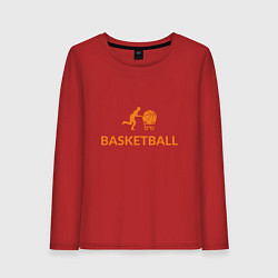 Лонгслив хлопковый женский Buy Basketball, цвет: красный