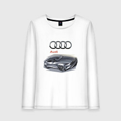 Лонгслив хлопковый женский Audi Concept, цвет: белый