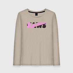 Лонгслив хлопковый женский Kaws, цвет: миндальный