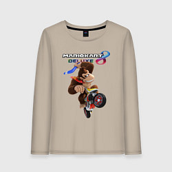 Лонгслив хлопковый женский Mario Kart 8 Deluxe Donkey Kong, цвет: миндальный