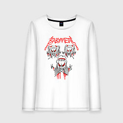 Лонгслив хлопковый женский BABYMETAL бебиметал, цвет: белый