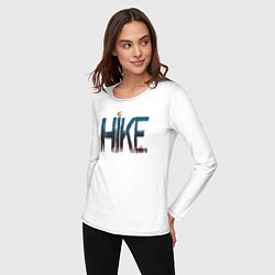 Лонгслив хлопковый женский Hike, цвет: белый — фото 2
