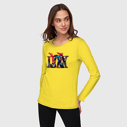 Лонгслив хлопковый женский IXXX, цвет: желтый — фото 2