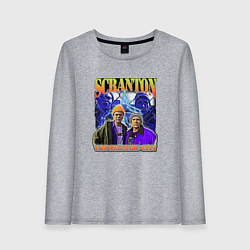 Лонгслив хлопковый женский Scranton electric city, цвет: меланж