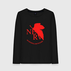Лонгслив хлопковый женский Nerv в Neon Genesis Evangelion, цвет: черный
