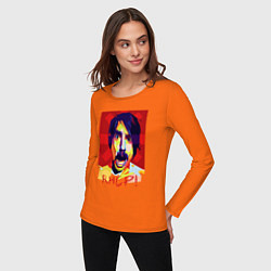 Лонгслив хлопковый женский Kiedis RHCP, цвет: оранжевый — фото 2