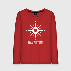 Лонгслив хлопковый женский Exo BAEKHYUN, цвет: красный