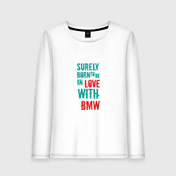 Лонгслив хлопковый женский In Love With BMW, цвет: белый